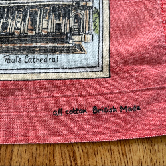 Vintage British cotton tea towel London - Picture 4 of 6